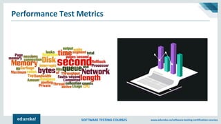 SOFTWARE TESTING COURSES www.edureka.co/software-testing-certification-courses
Performance Test Metrics
 