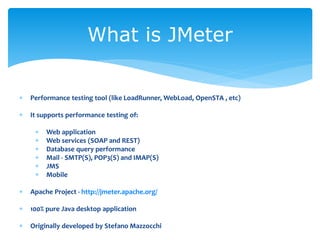 Performance testing using jmeter | PPTX