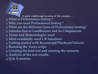 Performance testing with loadrunner by kc | PPT