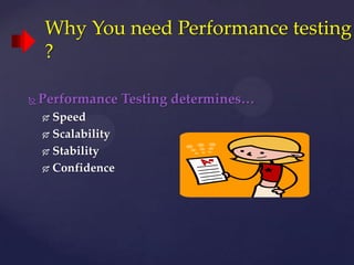 Performance testing with loadrunner by kc | PPT