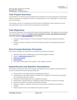A Load And Performance Test Plan And Its Sample Template – ILEQ