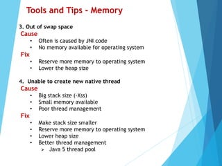 Performance Tuning - Memory leaks, Thread deadlocks, JDK tools | PDF