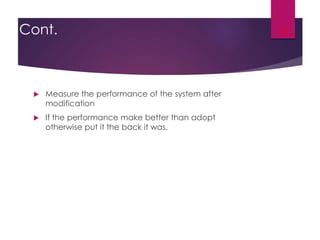 Performance tuning and optimization on client server | PPTX