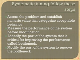 Performance tuning and optimization (ppt) | PDF