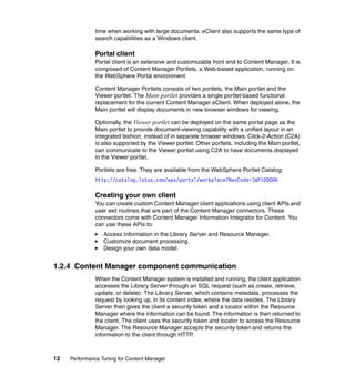 Performance tuning for content manager sg246949 | PDF