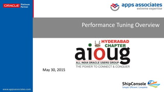 © Copyright 2015. Apps Associates LLC. 1
Performance Tuning Overview
May 30, 2015
 