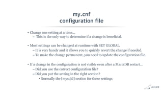 MariaDB Server Performance Tuning & Optimization | PDF