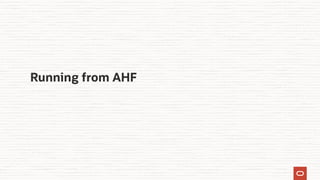 Running from AHF
 