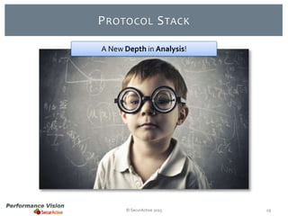 P ROTOCOL S TACK
A New Depth in Analysis!

© SecurActive 2013

29

 