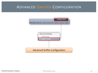 © SecurActive 2013 54
ADVANCED SNIFFER CONFIGURATION
Advanced Sniffer Configuration
 