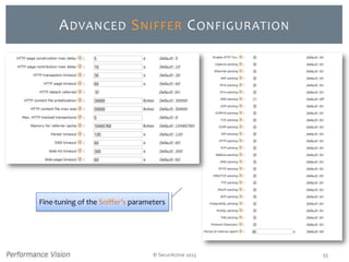 © SecurActive 2013 55
ADVANCED SNIFFER CONFIGURATION
Fine-tuning of the Sniffer’s parameters
 