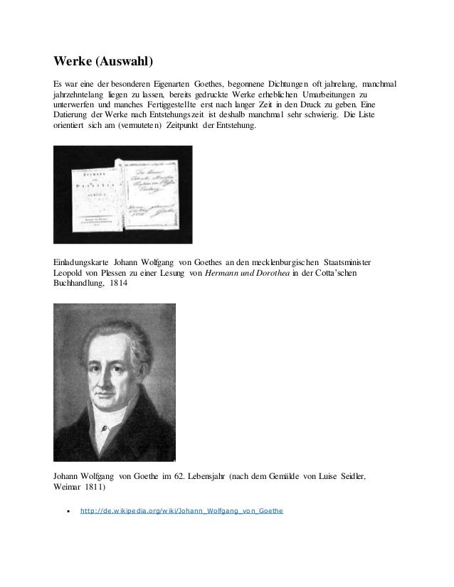 Biographie Von Johann Wolfgang Von Goethe