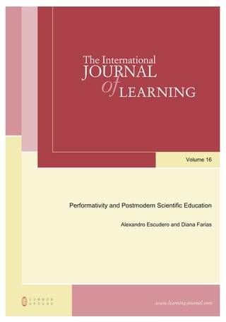 www.learning-journal.com
The International
JOURNAL
ofLEARNING
 