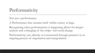 Performativity lecture | PPTX