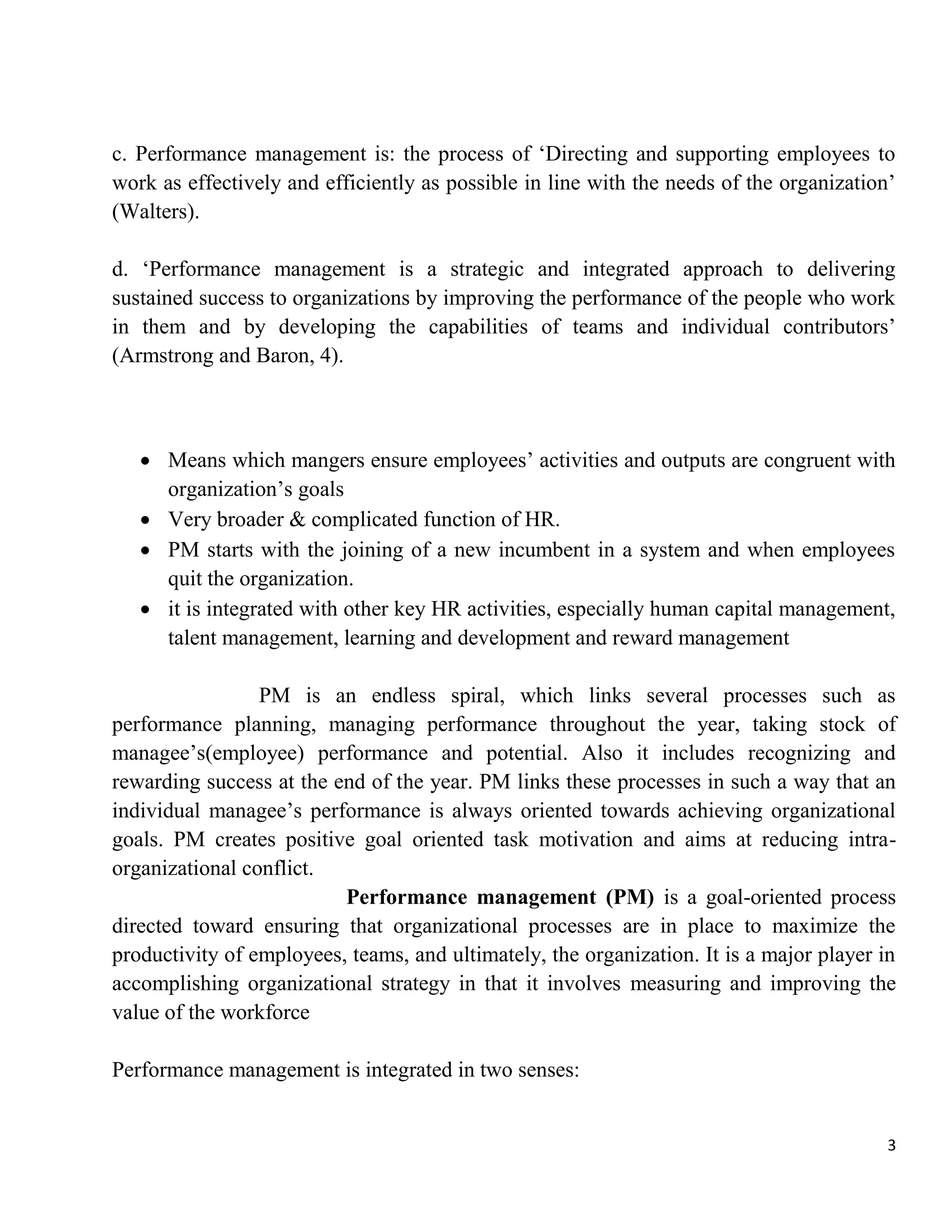 Performance management mod 1 | PDF