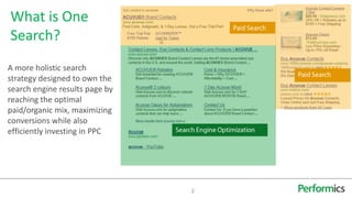 Performics OneSearch (Paid & Organic) Deck | PPTX
