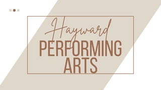 PERFORMING
ARTS
Hayward
 