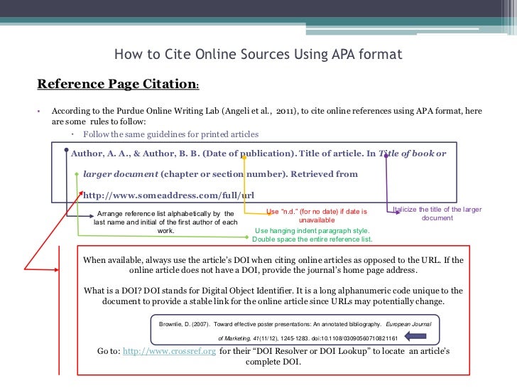 How to write a bibliography for online sources