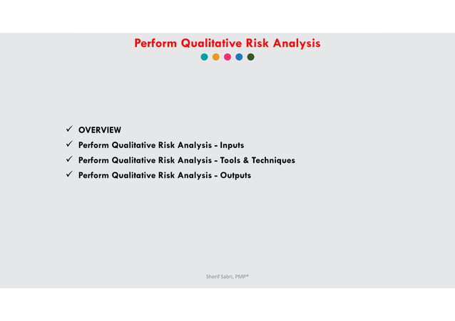 Perform qualitative risk analysis | PDF