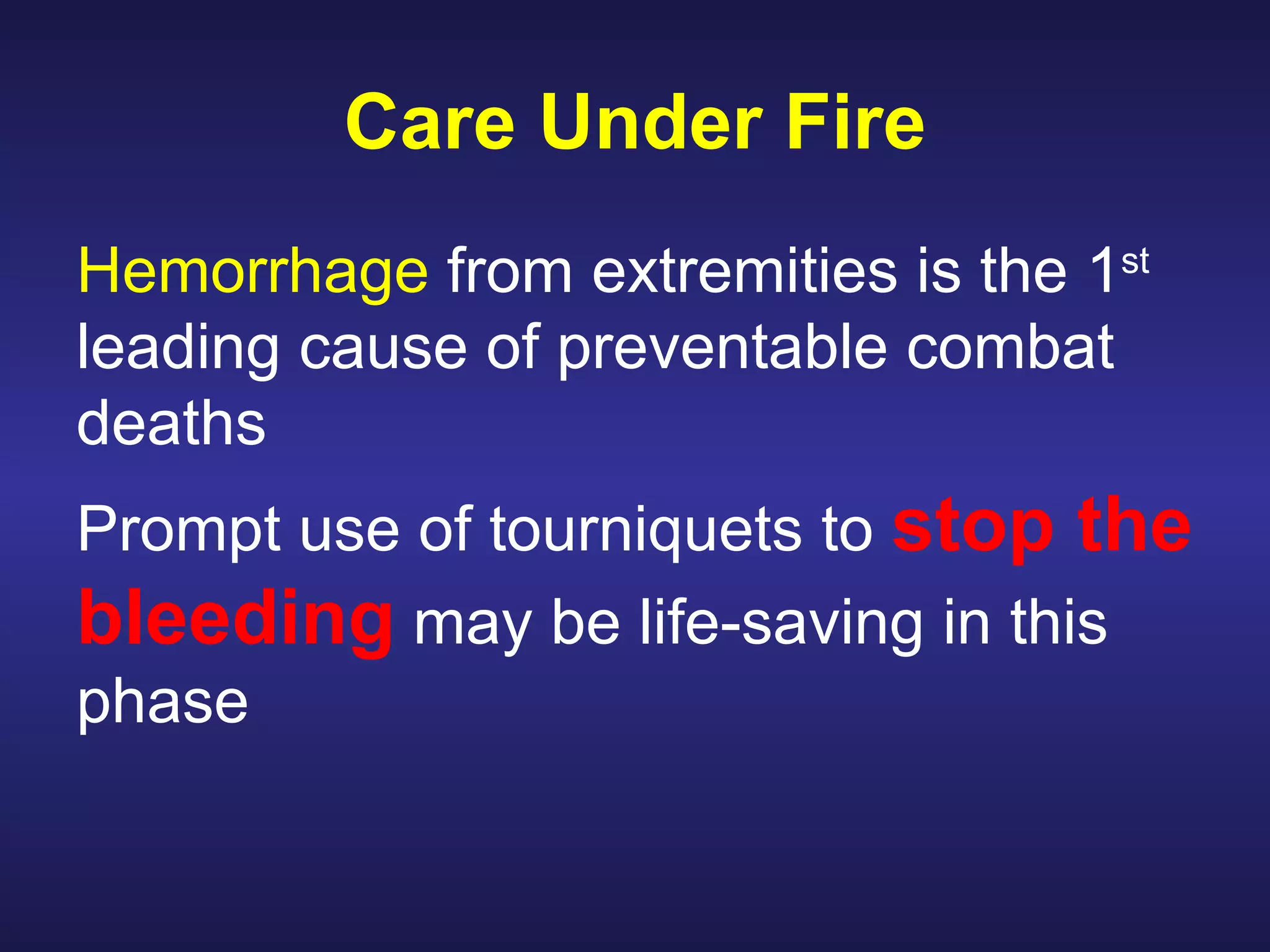 Additional medical personnel and equipment may have been pre-staged and available at this stage of casualty management 