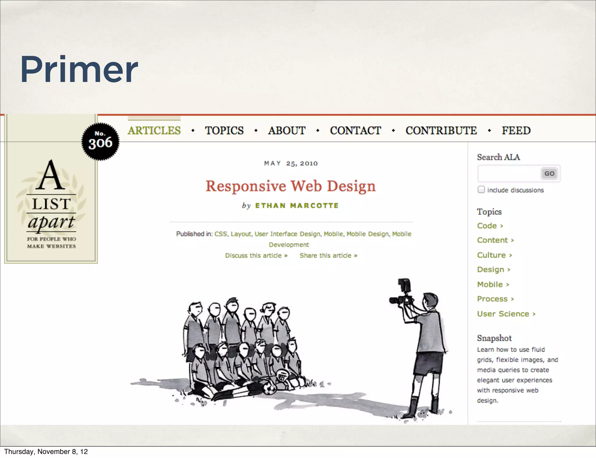 Primer




Thursday, November 8, 12
 