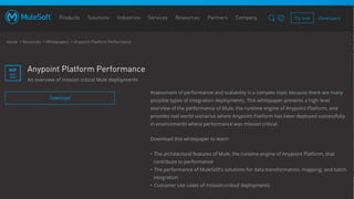 Mule Runtime: Performance Tuning | PPTX