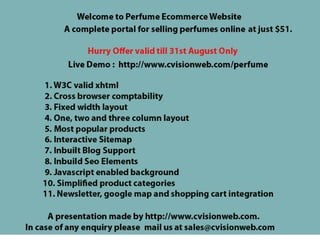 Perfume ecommerce website