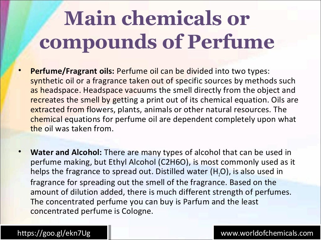 What is the chemistry of a perfume?