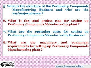 Setting Compound Engineering Perfumery Compounds Manufacturing and Formulation. Agarbatti Perfumery ...