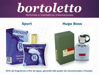 Perfumes e Cosméticos Internacionais

Sport

Hugo Boss

33% de fragrância e 0% de água, gerando alto poder de concentração e fixação.

 