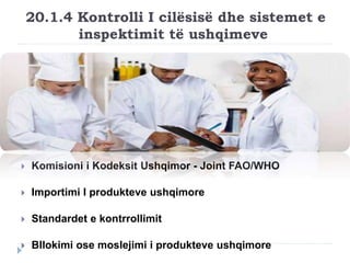 Kontrolli dhe sigurimi I cilësisë në industrinë e konservimit | PPTX
