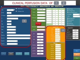 CLINICAL PERFUSION DATA OF 1 2
2
1
 