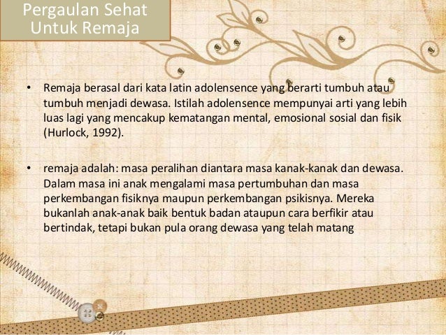 Pergaulan sehat untuk remaja
