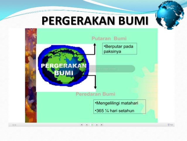 Pergerakan bumi sains tahun 4
