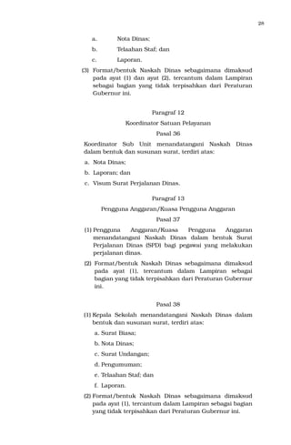 Pergub 30 2018 (tata naskah dinas) | PDF
