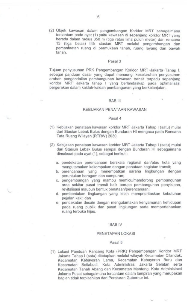Rencana Koridor Mrt Jakarta