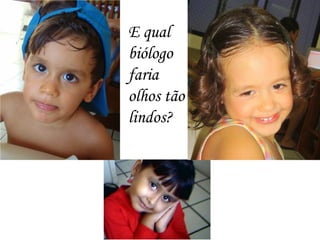 E qual biólogo faria  olhos tão  lindos? 