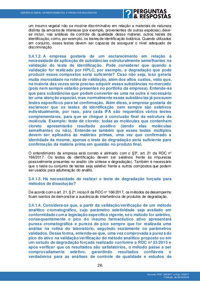 Perguntas E Respostas Rdc 166 2017