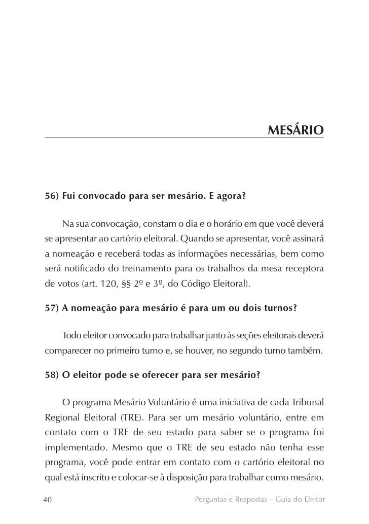 Como Saber Se Fui Convocado Para Ser Mesario