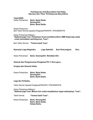 Uniform Rabu Perhimpunan unit beruniform_hari_rabu | DOCX