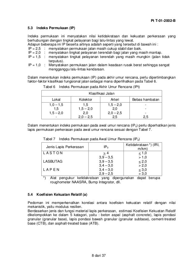 Perhitungan Perkerasan Lentur