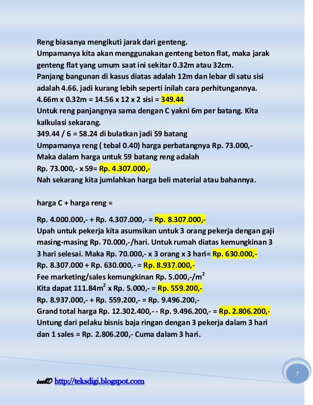 Perhitungan rangka atap_baja_ringan_umum