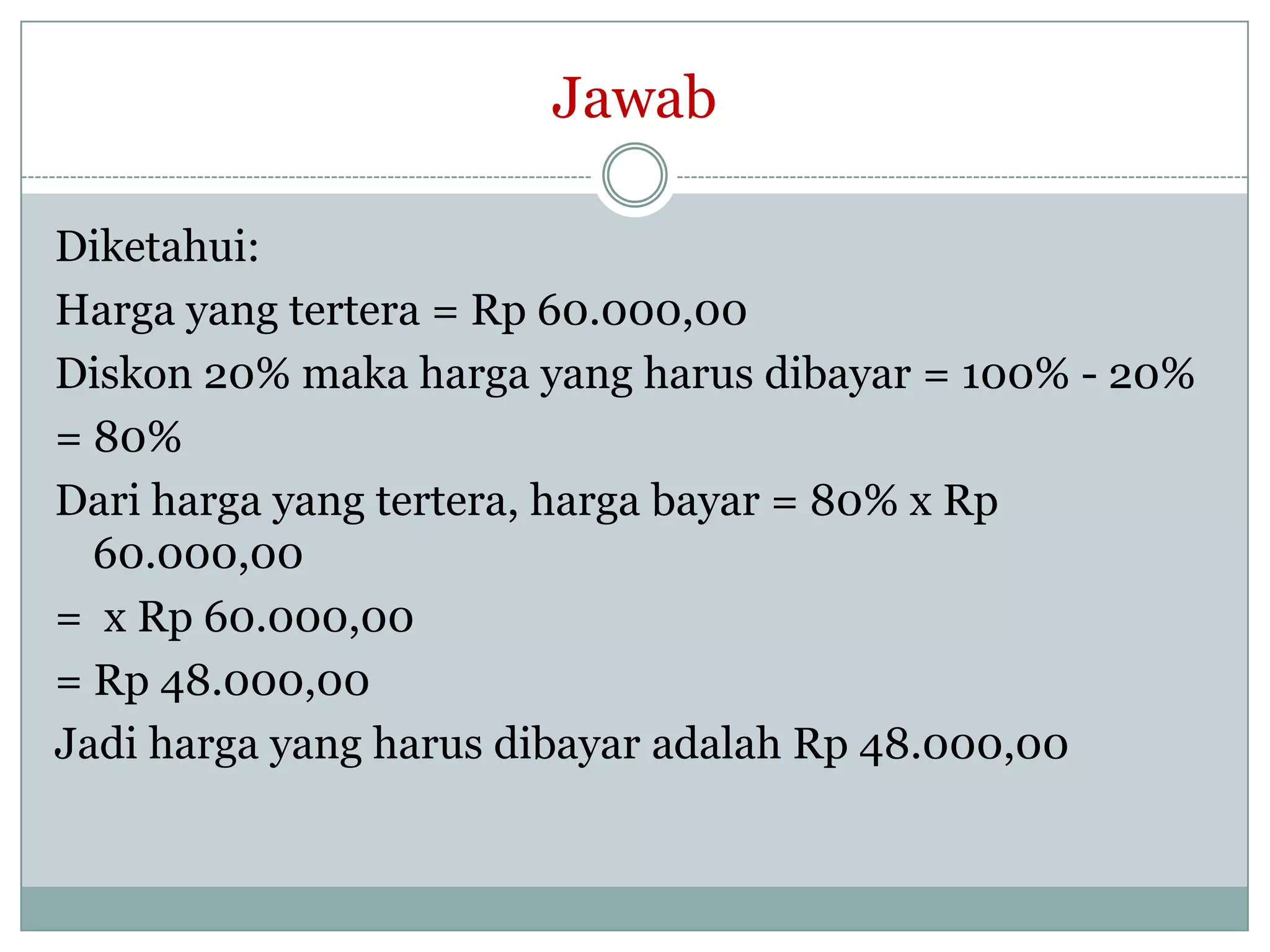 Untung Rugi Modal Perhitungan untung dan rugi | PPTX