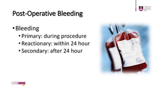 Post Operative Beding Peri operative management lecture | PPTX
