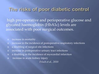 Peri operative management of diabetes patients | PPTX