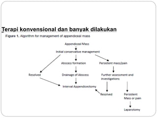 Terapi konvensional dan banyak dilakukan
 
