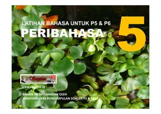 LATIHAN BAHASA UNTUK P5 & P6

PERIBAHASA



www.saujana.sg

BAHAN INI DIUSAHAKAN OLEH
JAWATANKUASA PENGUMPULAN SOALAN P5 &...