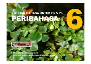 LATIHAN BAHASA UNTUK P5 & P6

PERIBAHASA



www.saujana.sg

BAHAN INI DIUSAHAKAN OLEH
JAWATANKUASA PENGUMPULAN SOALAN P5 &...