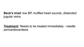 Pericarditis, Pericardial effusion, Cardiac tamponade | PPTX