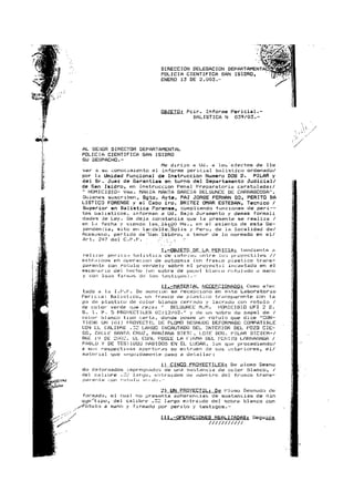 Pericia balistica 2003